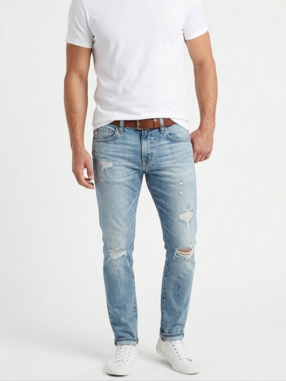 AG Adriano Goldschmied The Stockton Skinny Distressed Jean In Vintage Size 32